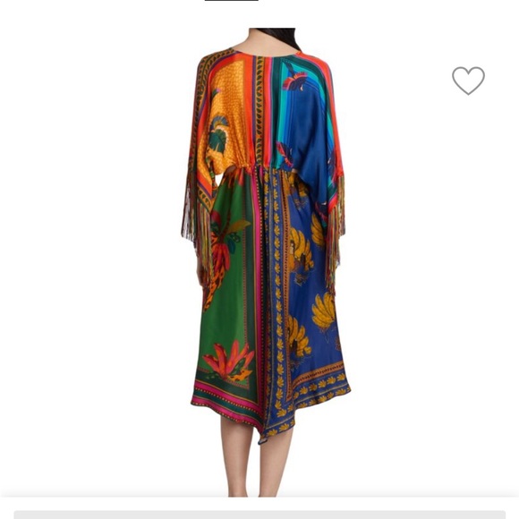 Farm Rio Mixed Scarves Kaftan - Picture 9 of 11